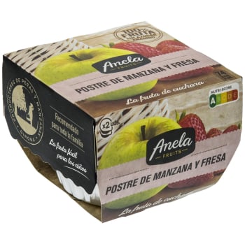 Postre de manzana y fresa sin azúcar añadido Anela Fruits pack de 2 unidades de 100 g. 2 x 100 g