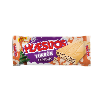 Turrón de chocolate blanco con trozos de barquillo Valor Huesitos 200 g.