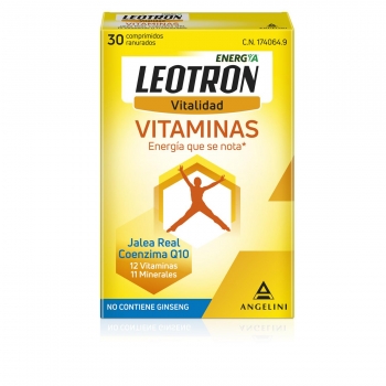 Vitaminas Vitalidad con jalea real y coenzima Q10 Leotron sin gluten sin lactosa 30 ud.
