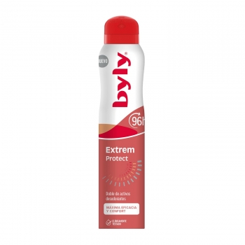 Desodorante en spray Extrem Protect antimanchas blancas 72h Byly 200 ml.