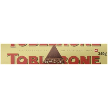 Barrita de chocolate con leche, miel y almendras Toblerone 340 g.