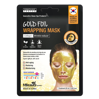 Mascarilla coreana gold foil MBeauty 1 ud.