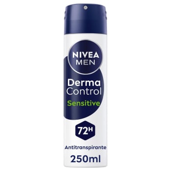 Desodorante antitranspirante derma control sensitive Nivea Men 250 ml.