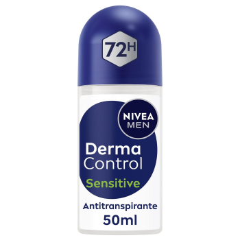 Desodorante en roll-on derma control sensitive Nivea Men 50 ml.