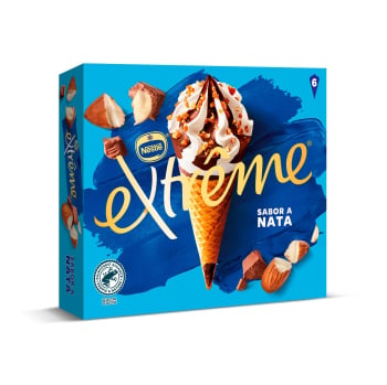 Conos con helado de nata Extrême Nestlé 6 ud.