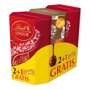 Bombón chocolate con leche Lindt Lindor 2 unidades de 137 g.