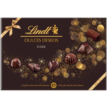 Bombones de chocolate negro Lindt Dulces Deseos estuche 143 g.