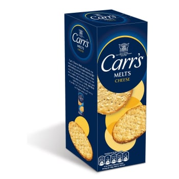 Galletas saladas sabor queso Melts Carr's 150 g.