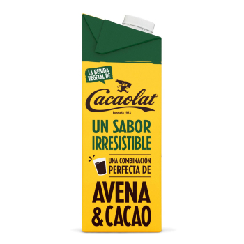Bebida de avena con cacao y avellana Cacaolat sin gluten y sin lactosa brik 1 l.