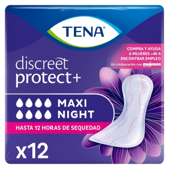 Compresas para incontinencia maxi night Discreet Tena 12 ud.