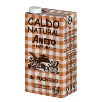 Caldo natural de puchero Aneto sin gluten y sin lactosa brik 1 l.