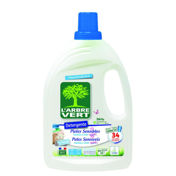 Detergente liquido pieles sensibles ecológico L'Arbre Vert 34 lavados.