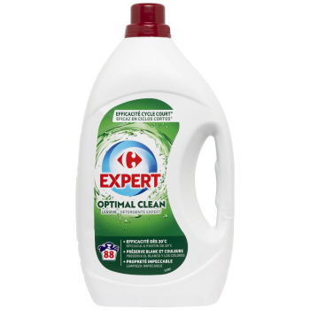 Detergente líquido optimal clean Expert Carrefour 88 lavados.