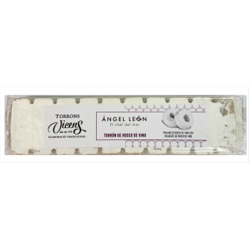 Turrón praliné de rosco de vino con crujiente Ángel León Vicens 300 g.
