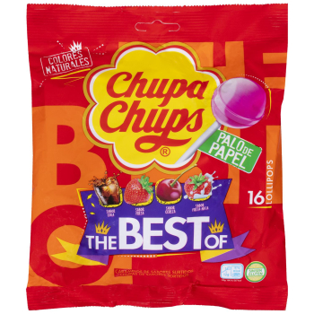 Caramelos con palo The Best Chupa Chups sin gluten 16 g.