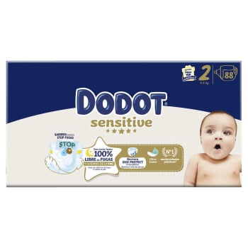 Pañales Dodot Sensitive T2 (4-8 kg) 88 ud.