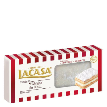 Turrón de milhojas de nata Lacasa 200 g.