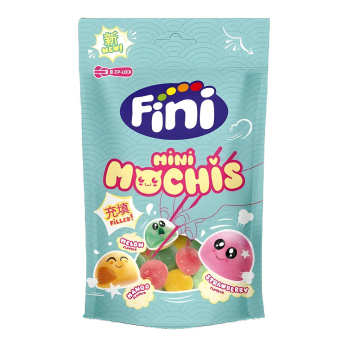 Caramelos de goma sabores surtidos Mini Mochis Fini sin gluten doy pack 165 g.