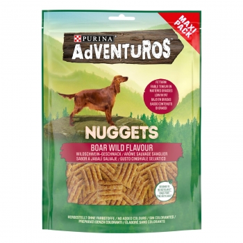 Snack para perros sabor jabalí Purina Adventuros Nuggets 300 g