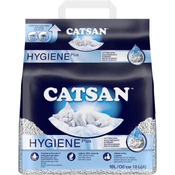 Arena de gato no aglomerante para gatos Catsan Hygiene Plus 10L