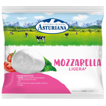 Mozzarella light fresca Central Lechera Asturiana 125 g,