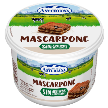 Queso crema mascarpone Central Lechera Asturiana 500 g.
