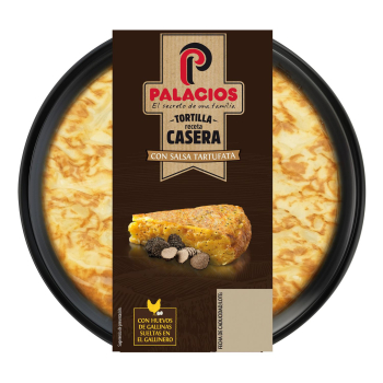 Tortilla de patata con salsa tartufata Palacios sin gluten y sin lactosa 300 g.