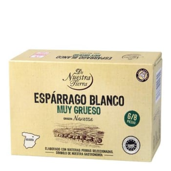 Espárrago blanco abre fácil 6/8 - De Nuestra Tierra 250 g.