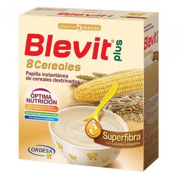 Papilla Infantil con Fibra Blevit Plus Superfibra 8 Cereales 600 gr