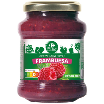 Mermelada de frambuesa Carrefour Classic 410 g.