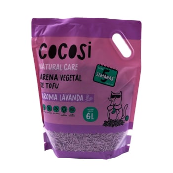 COCOSI Arena de gato vegetal tofu cona roma lavanda 6L