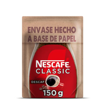 Café soluble descafeinado Nescafé Classic doy pack 150 g.