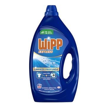Detergente en líquido limpieza profunda Wipp Express 60 lavados.