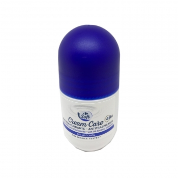 Desodorante roll-on antitranspirante Cream Care Carrefour soft 50 ml.