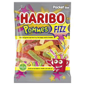 Caramelos de goma surtidos Haribo Pommes Fizz 100 g.