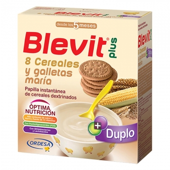 Papilla Infantil Blevit Plus Duplo 8 Cereales Galleta 600 gr