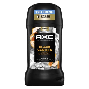 Desodorante en stick invisible Black Vainilla Axe 50 ml.