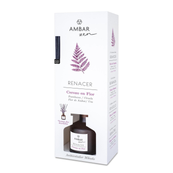 Ambientador de varillas cerezo en flor Renacer Ambar Zen 40 ml.