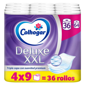 Papel Higiénico Deluxe XXL Colhogar 36 rollos.
