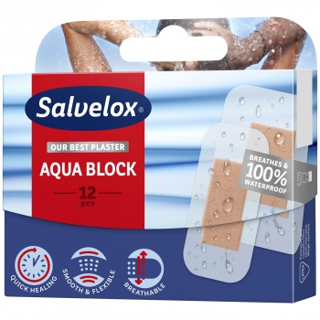 Apósitos impermeables Aquablock Salvelox 12 ud.