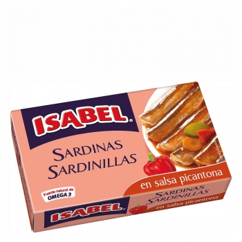 Sardinillas salsa picantona Isabel 81 g.