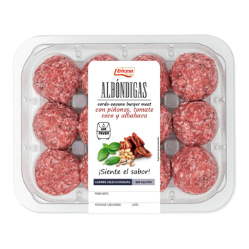 Albóndigas de cerdo-vacuno con piñones, tomate seco y albahaca Emcesa 360 g