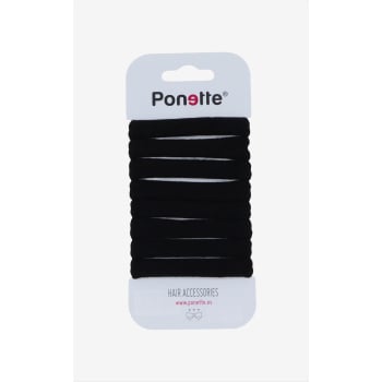 Goma básica grande negra Ponette 8 ud.