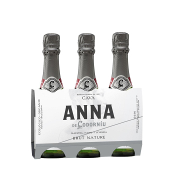 Cava Anna Codorníu brut nature ecológico D.O. Cava pack de 3 botellas de 20 cl. 3 x 20 cl