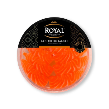 Lomitos de salmón ahumado en aceite Royal 240 g.