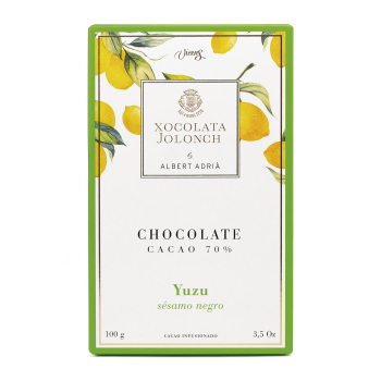 Chocolate negro 70% con yuzu y sésamo negro Xocolata Jolonch 100 g