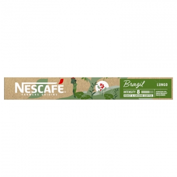 Café lungo arábica en cápsulas Brazil Nescafé compatible con Nespresso 10 ud.