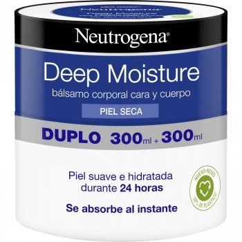 Bálsamo hidratación profunda cara y cuerpo para piel seca Neutrogena pack de 2 unidades de 300 ml.