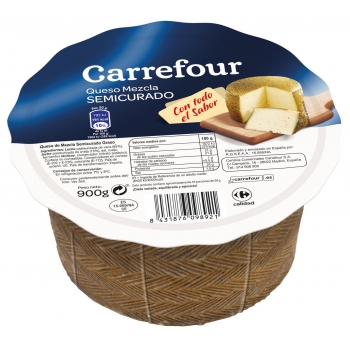 Queso de mezcla semicurado Carrefour 900 g