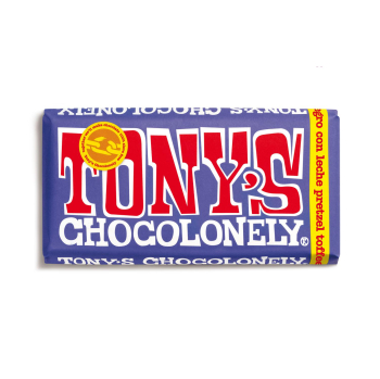 Chocolate negro con leche, pretzel, toffee y sal marina Tony's Chocolonely 180 g.